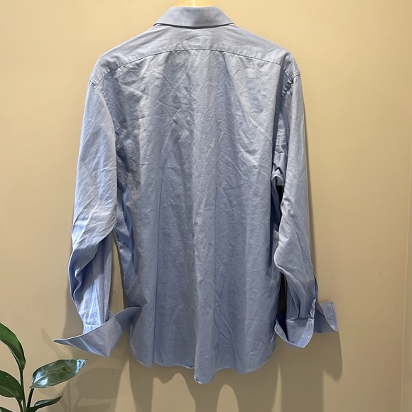 SAK'S FIFTH AVENUE - Men's Blue Dress Shirt - Picture 4 of 6